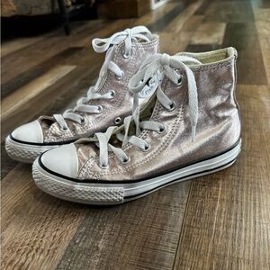 Metallic High-Top Sneakers